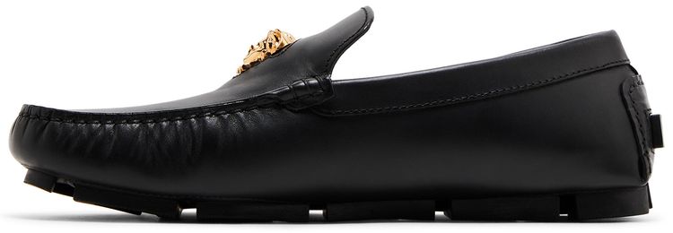 Versace La Medusa Driver Loafer Black Gold