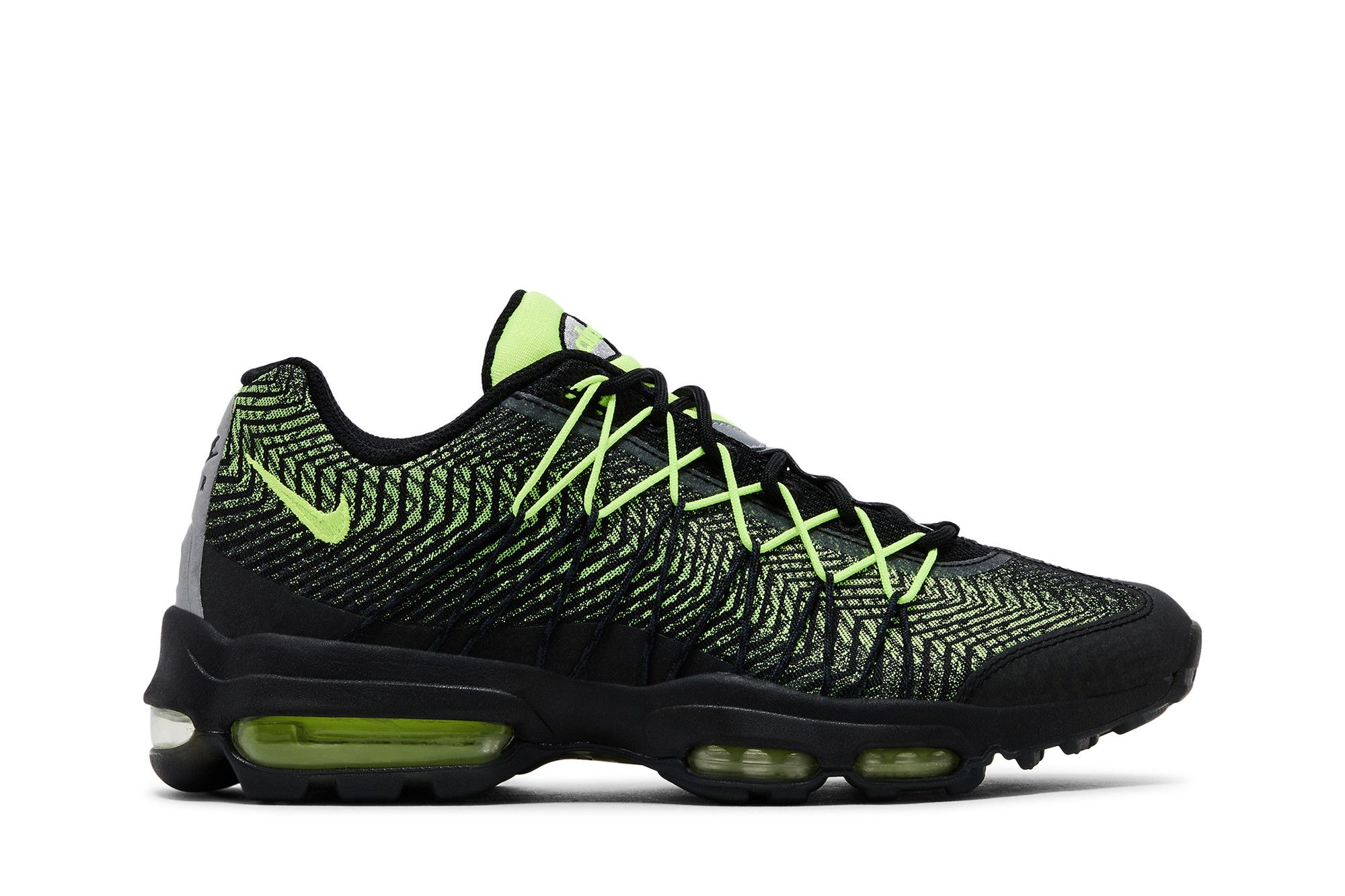 Nike air max 95 ultra jacquard white/black-metallic silver top