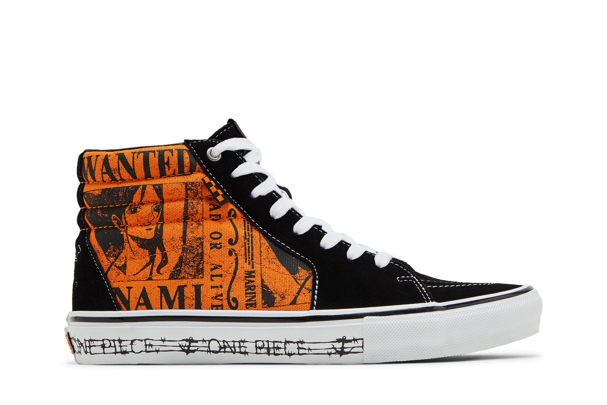 スケートボード Vans one peace 24,5cm Vans x One Piece Sk8-Hi Orange & Black Skate Shoes | Zumiez