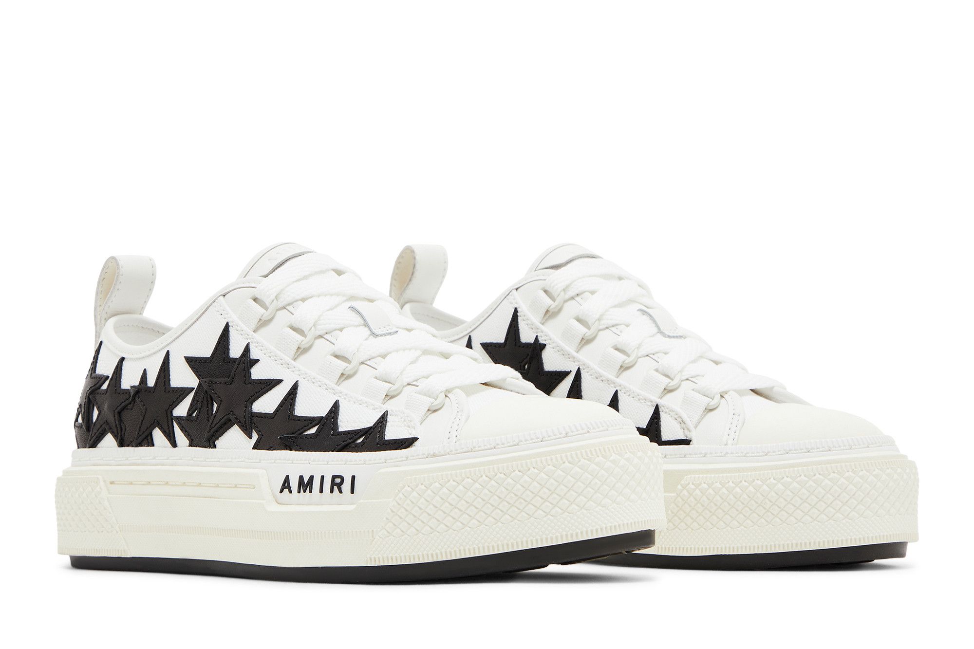 Buy Amiri Wmns Stars Court Low 'White Black' - AWFOSR1035
