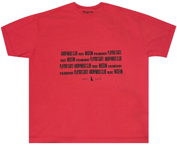 Anonymous Club x Playboi Carti x Shayne Oliver Movie Tee Red