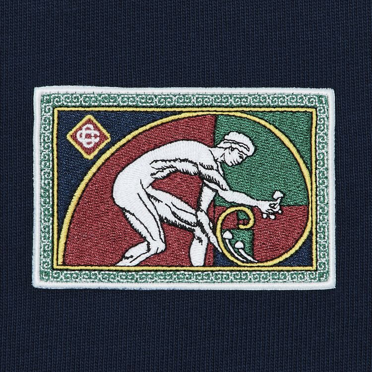 Casablanca Fibonacci Patch Oversized T Shirt Navy