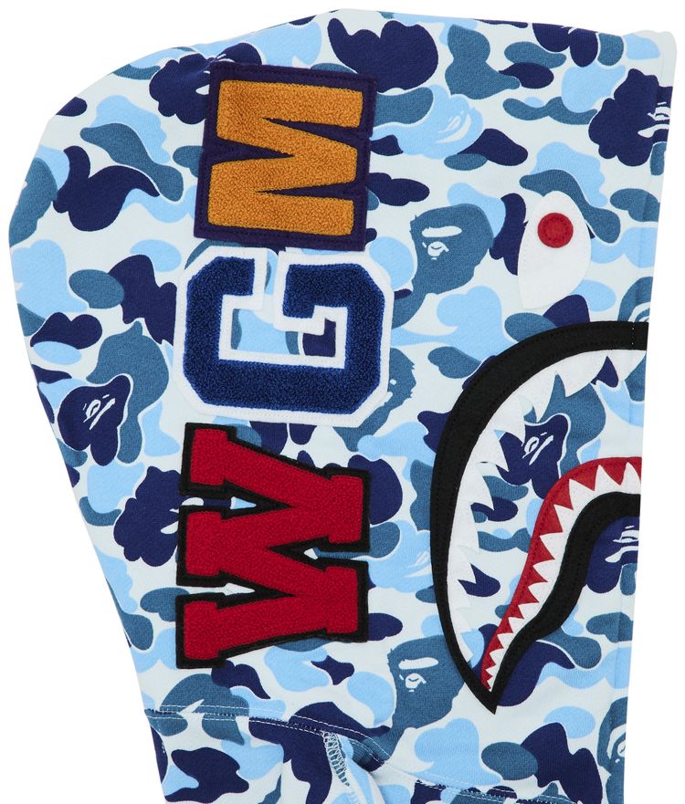BAPE ABC Camo Shark Full Zip Hoodie Blue