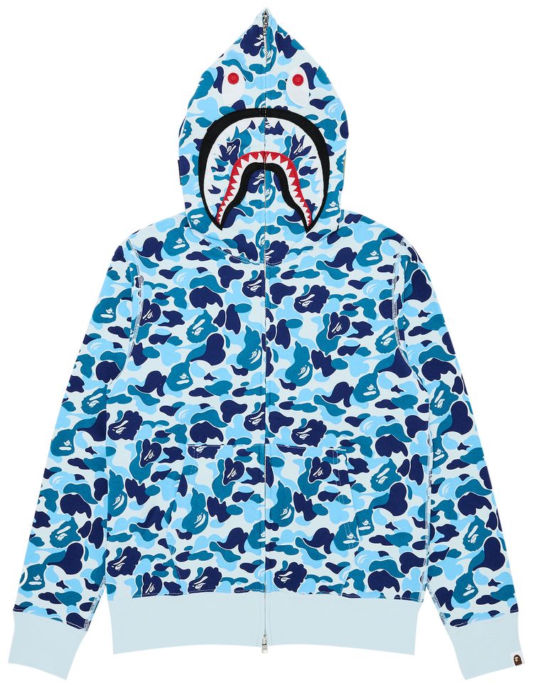 BAPE ABC Camo Shark Full Zip Hoodie Blue