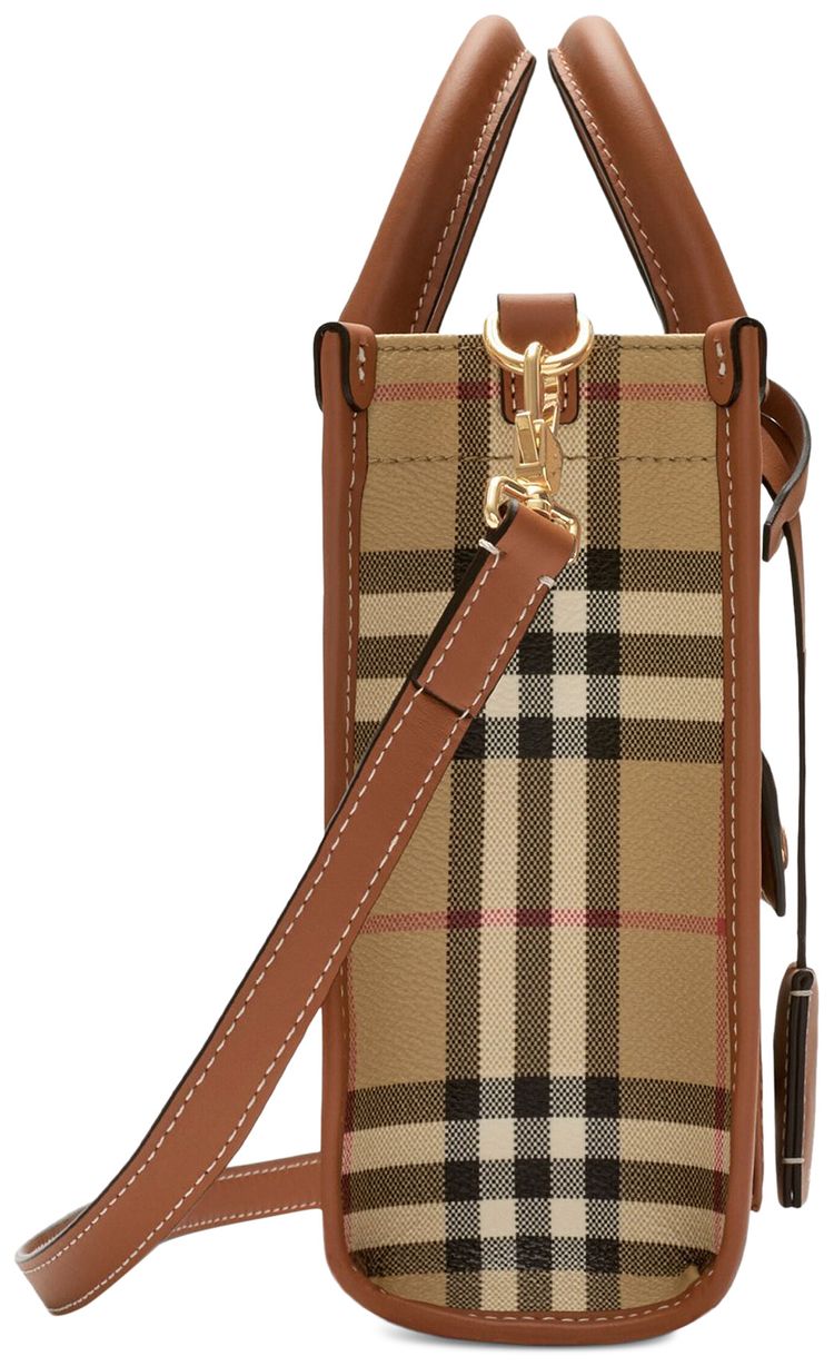 Burberry Mini Freya Tote Bag Briar Brown
