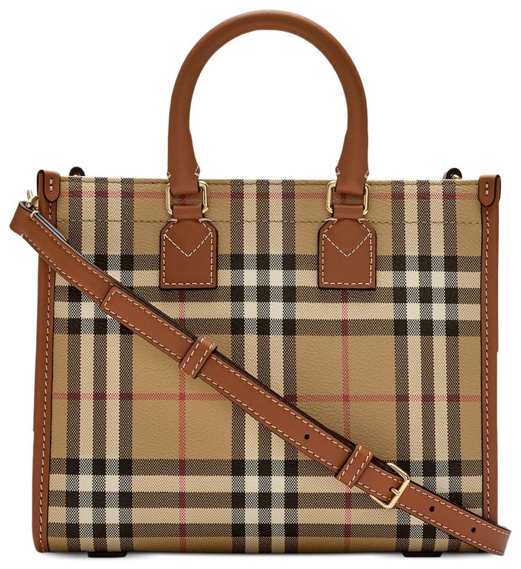 Burberry Mini Freya Tote Bag Briar Brown