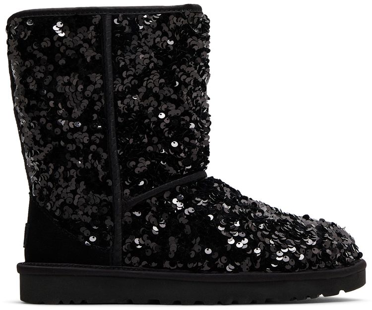 Wmns Classic Short Chunky Sequin   Black
