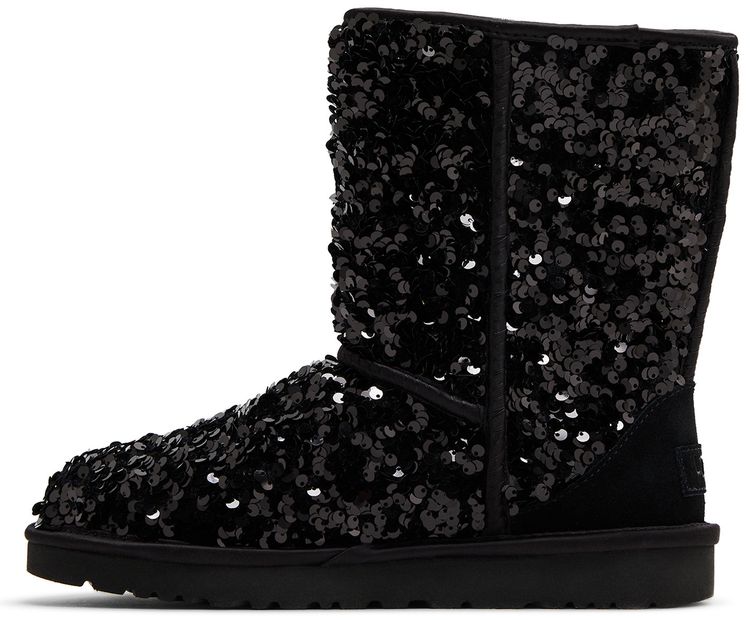 Wmns Classic Short Chunky Sequin   Black