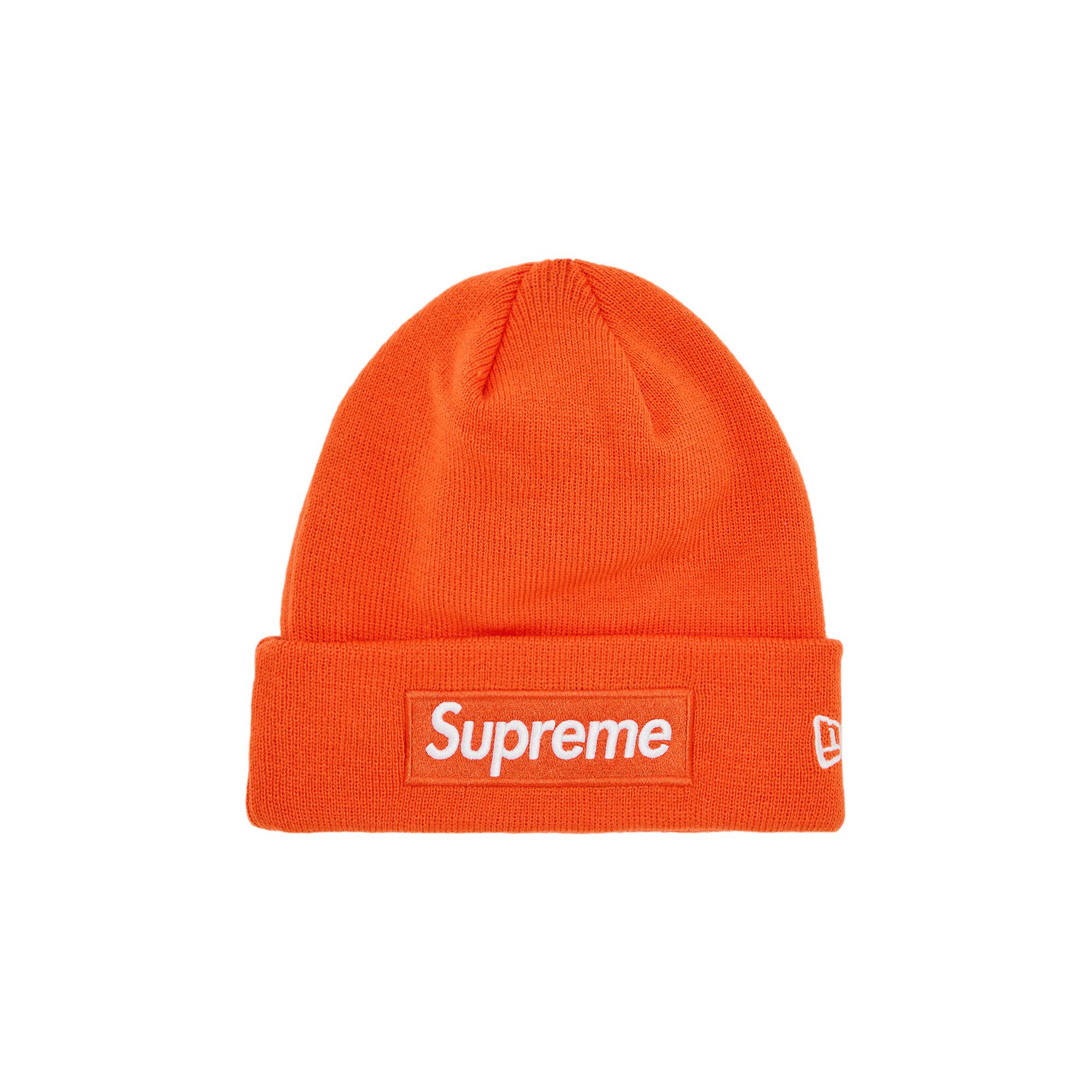 【在庫僅少】 Buy Supreme x New Era Box Logo Beanie 'Dark Orange 帽子
