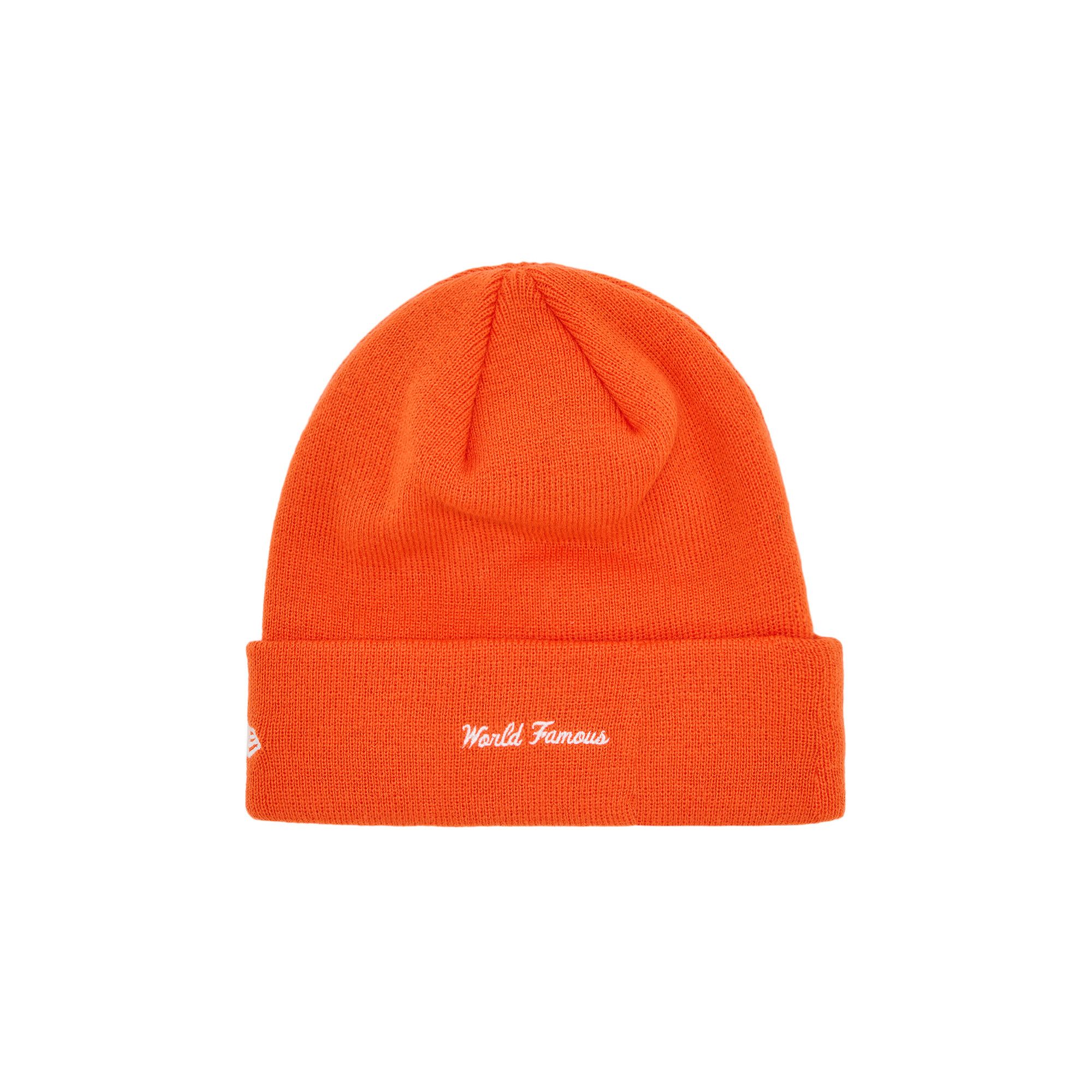Buy Supreme x New Era Box Logo Beanie 'Dark Orange