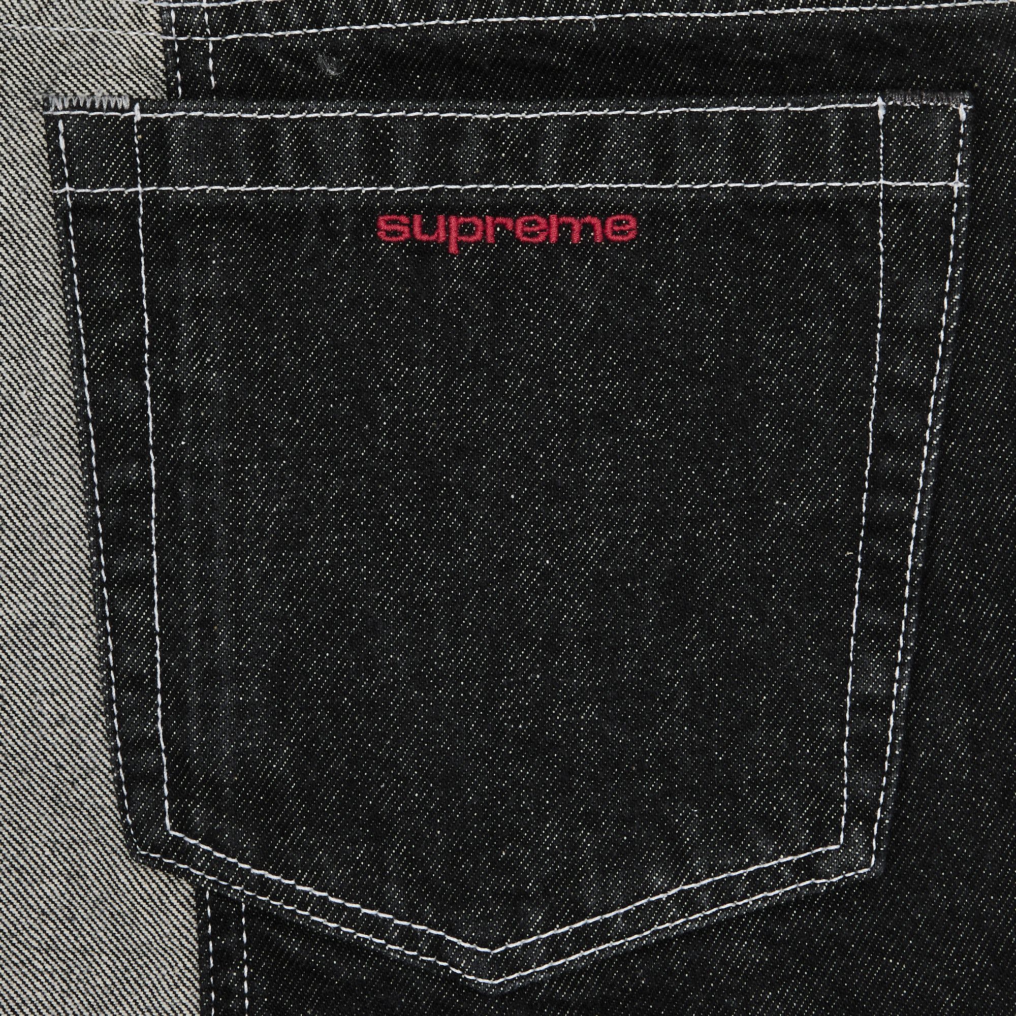 パンツ 2-torn paneled jean baggy Supreme Supreme 2-Tone Paneled Baggy Jean (FW24) - $188