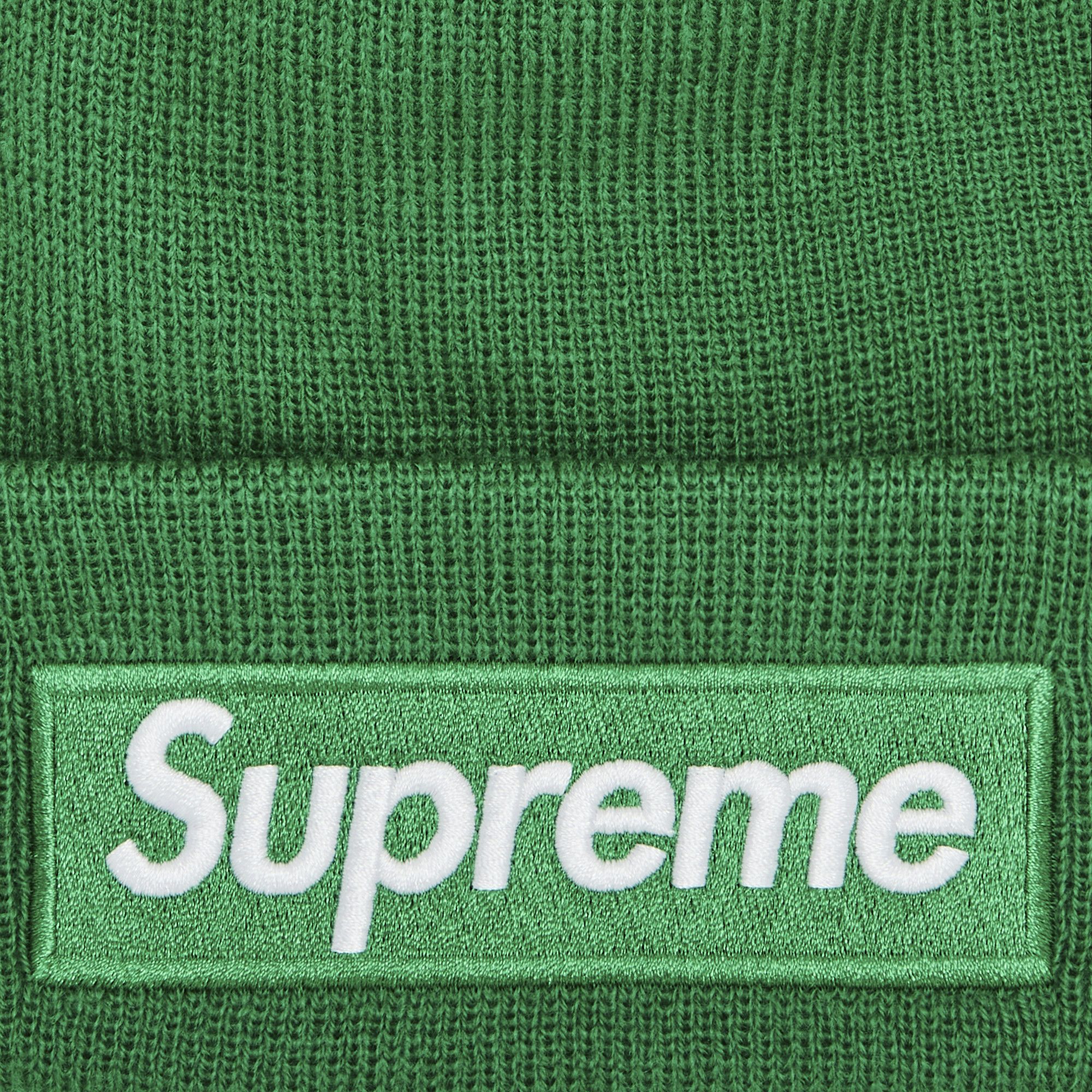 Buy Supreme x New Era Box Logo Beanie 'Green' - FW24BN13