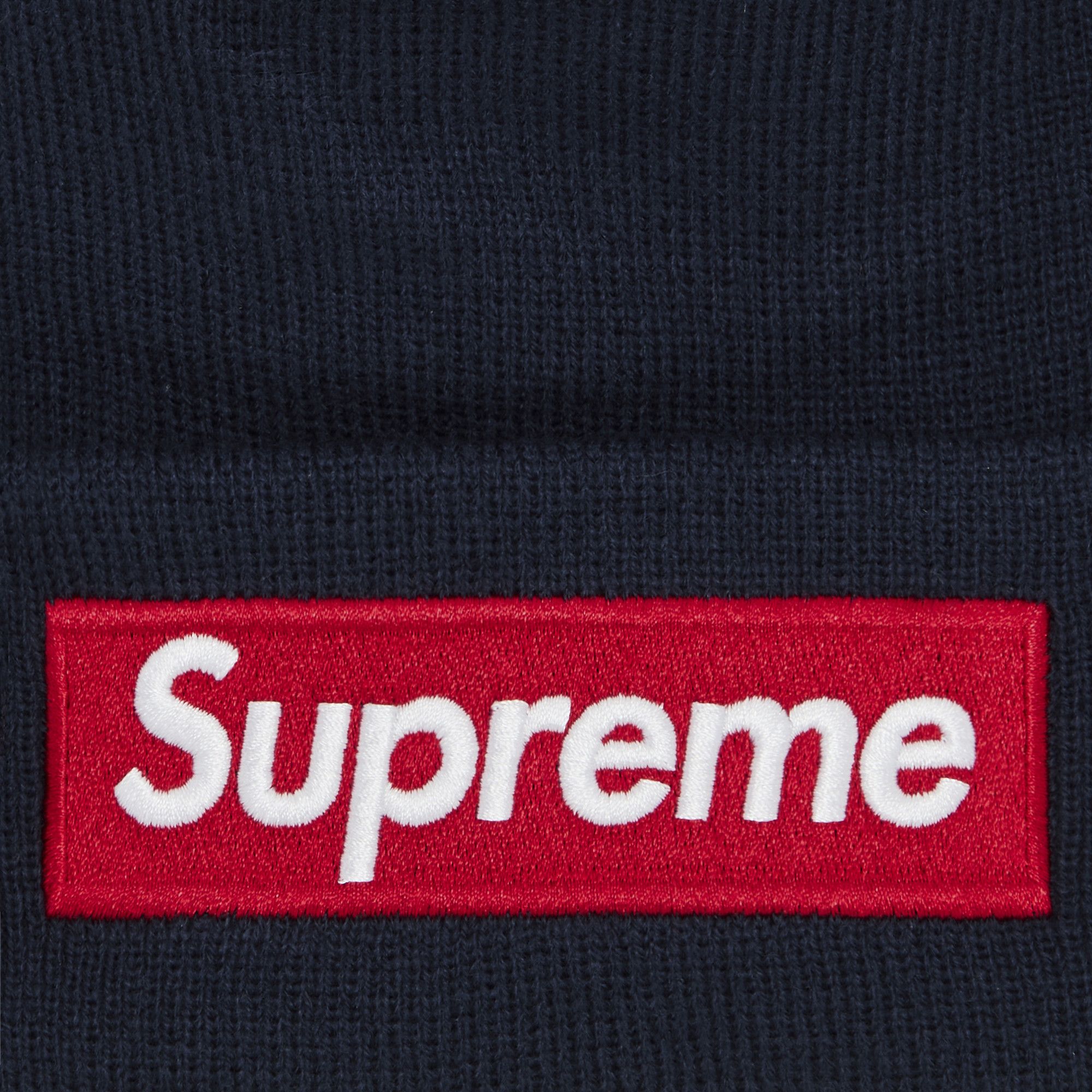 Buy Supreme x New Era Box Logo Beanie 'Navy' - FW24BN13 NAVY