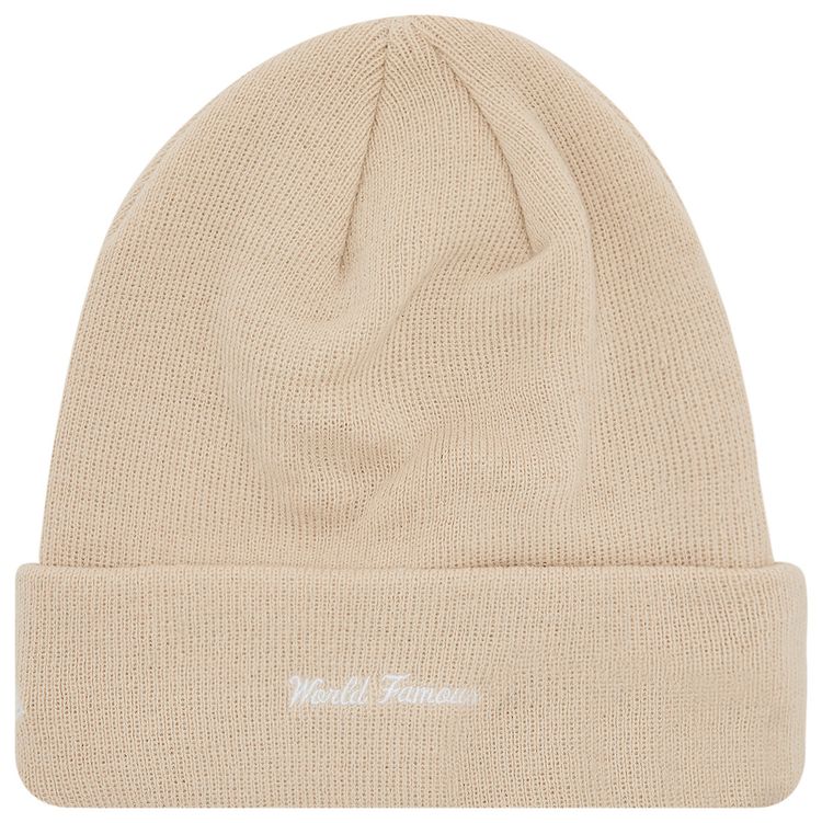 Supreme x New Era Box Logo Beanie Stone