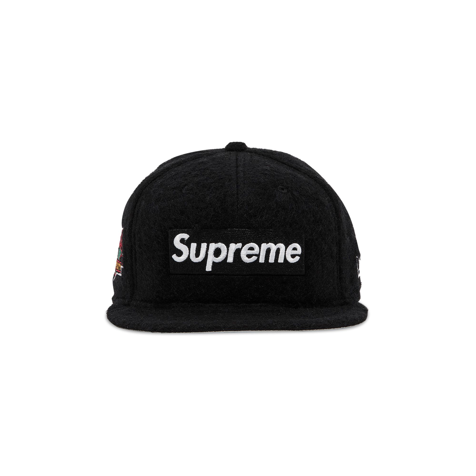 Size 7 1/2 Supreme Mohair Box Logo New Era 'Black'