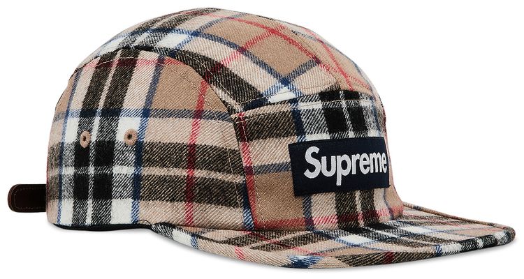 Supreme Lochcarron Camp Cap Tan Plaid