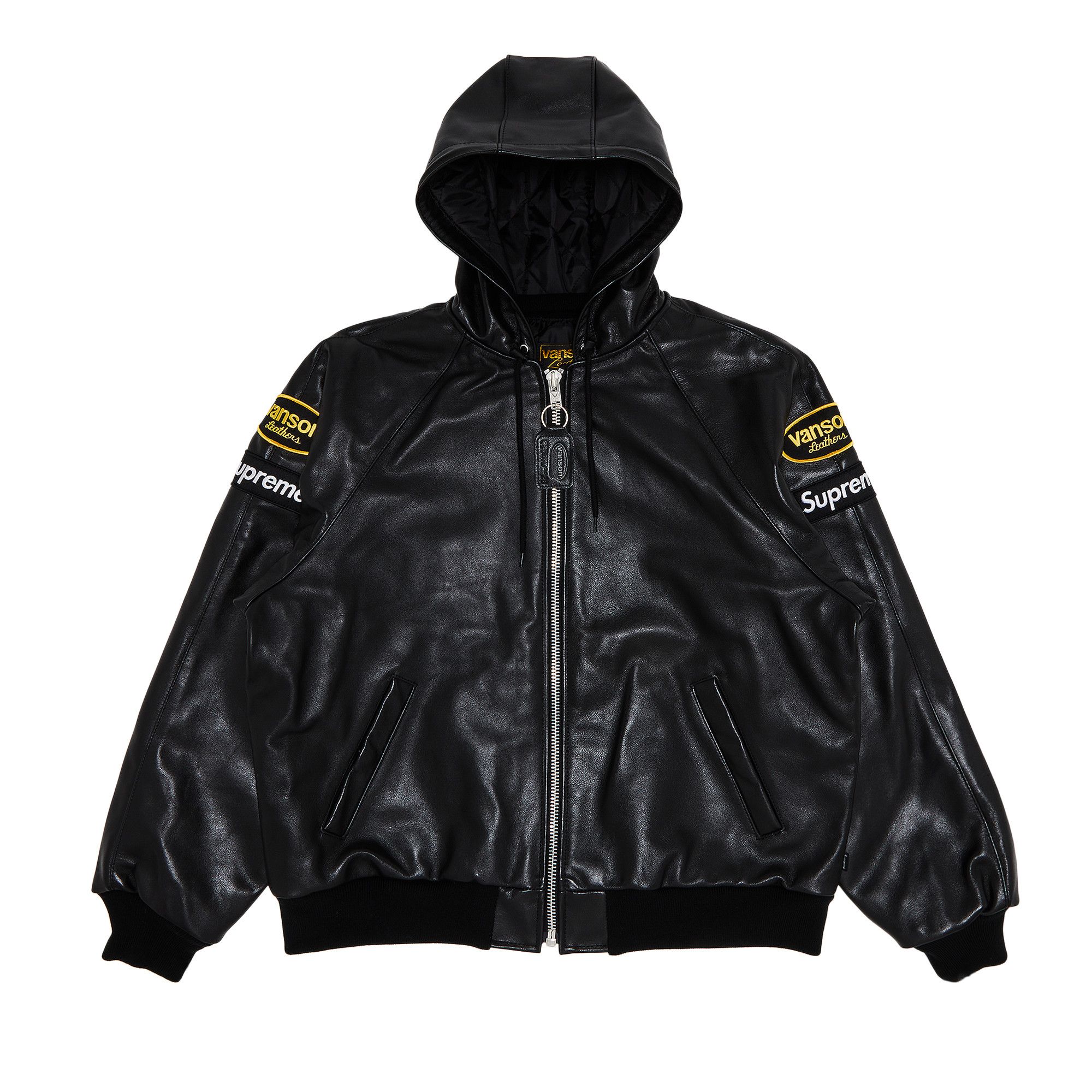 Supreme x 'leather hooded top