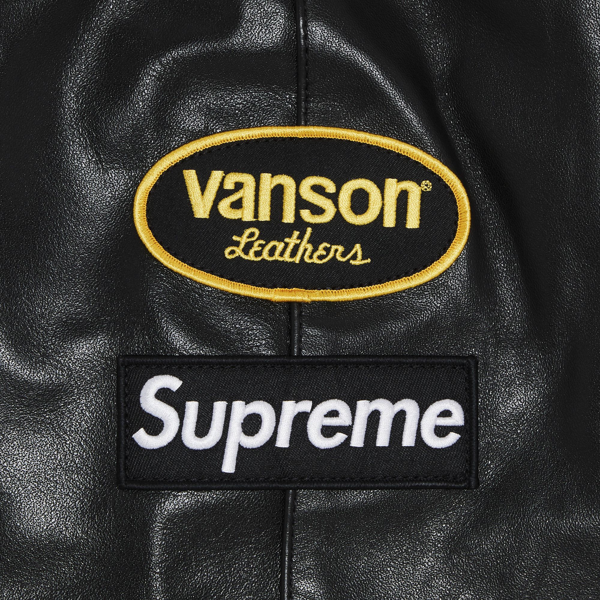 Size m Supreme x Vanson Leather Hooded Work Jacket 'Black'