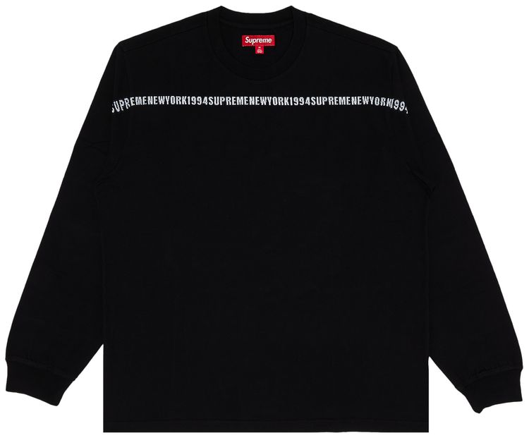 Supreme Intarsia Stripe Long Sleeve Top Black
