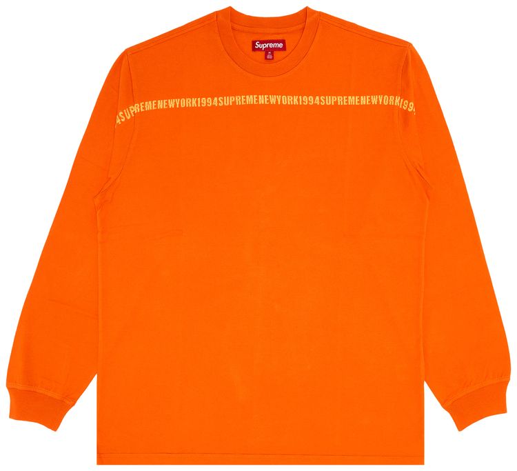 Supreme Intarsia Stripe Long Sleeve Top Orange