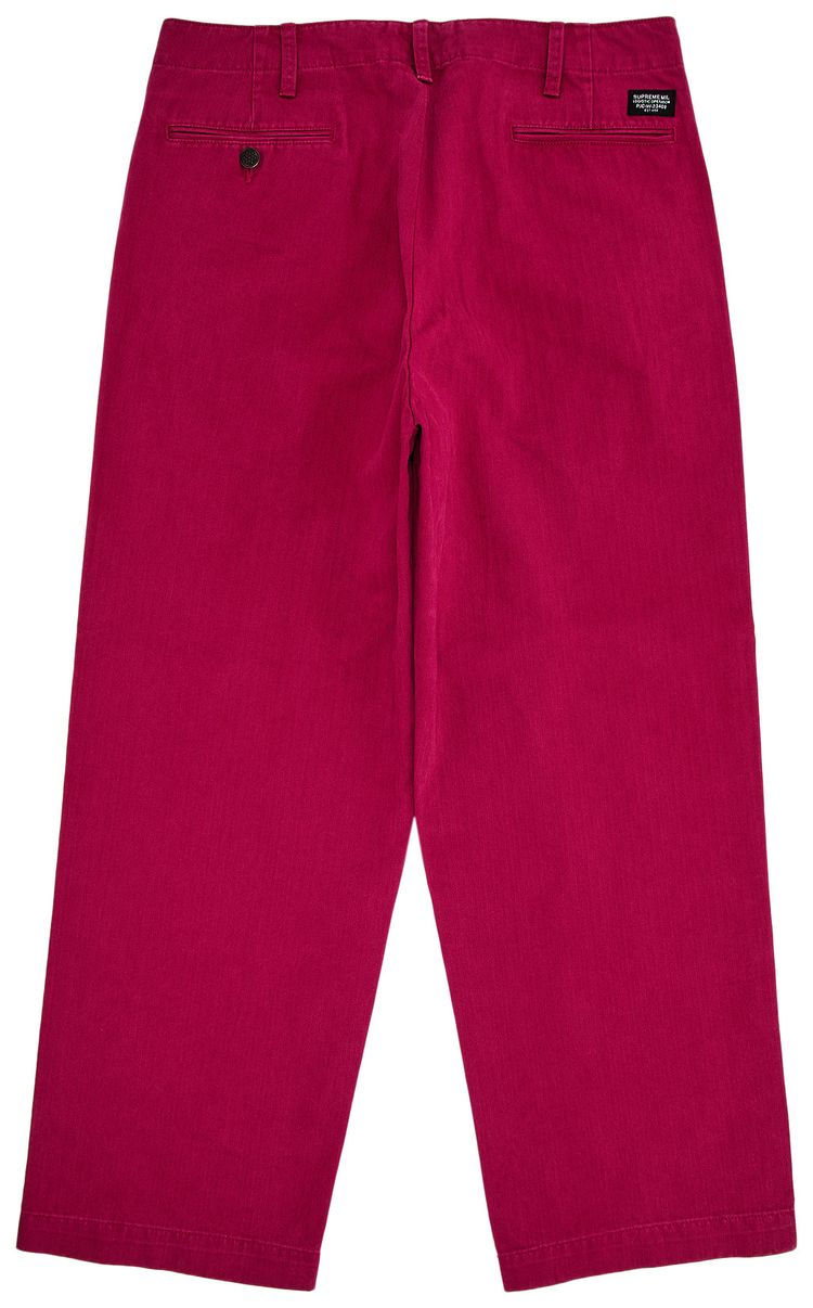 Supreme Washed Herringbone Chino Pant Plum