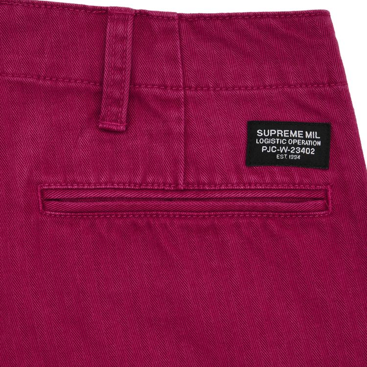 Supreme Washed Herringbone Chino Pant Plum