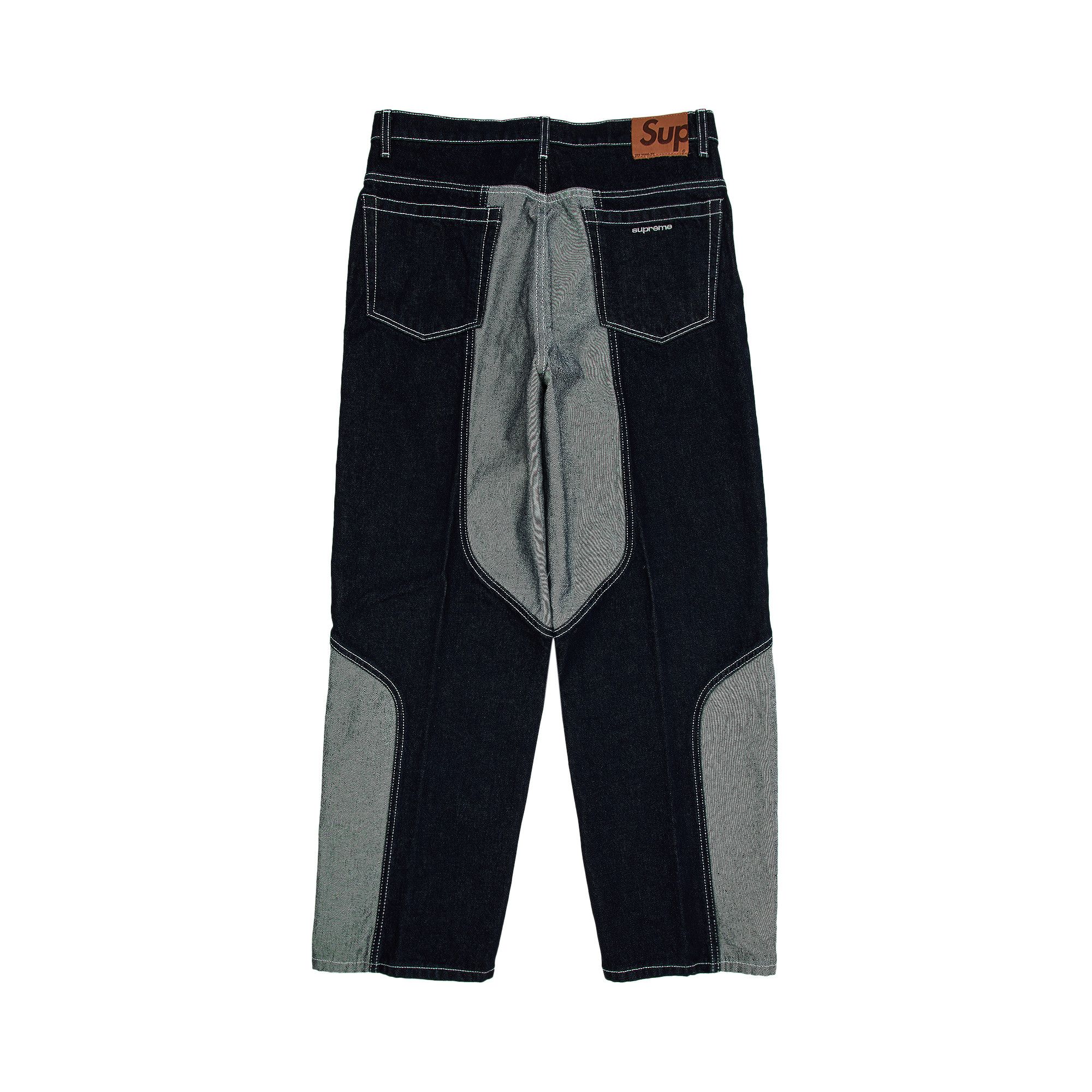Buy Supreme 2-Tone Paneled Baggy Jean 'Blue' - FW24P71 BLUE | GOAT UK