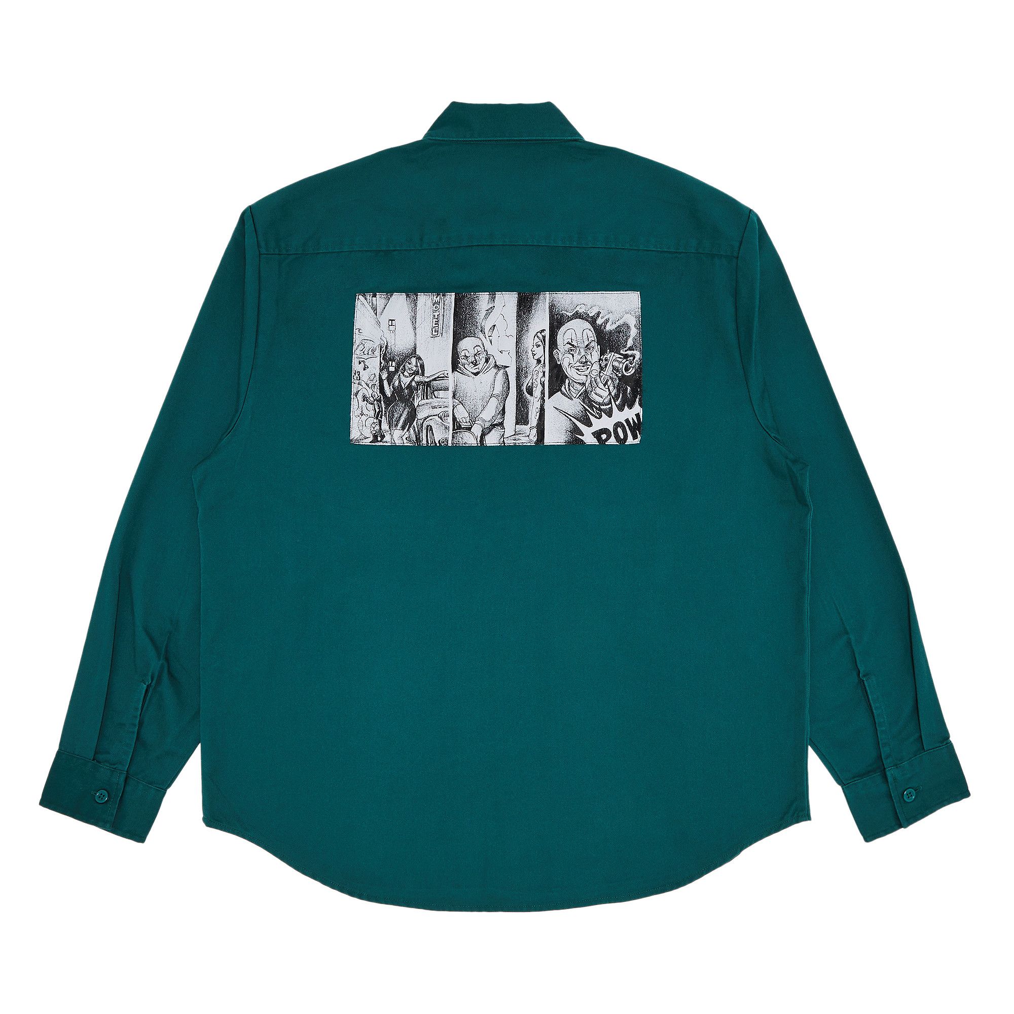 Buy Supreme Mister Cartoon Work Shirt 'Work Green' - FW24S47 WORK Buy Supreme Mister Cartoon Work Shirt 'Work Green' - FW24S47 WORK