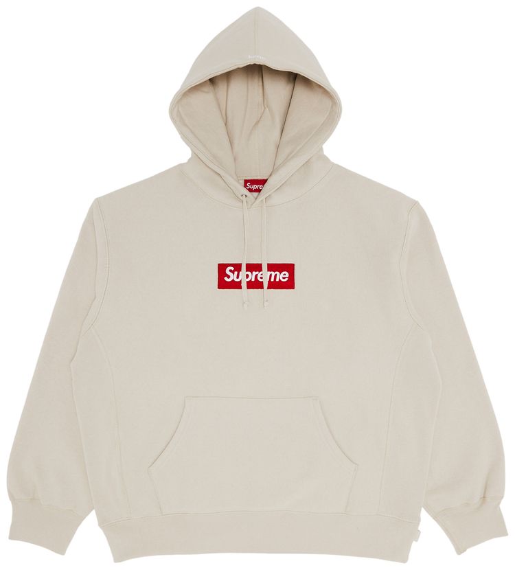 Supreme Box Logo Hooded Sweatshirt Stone