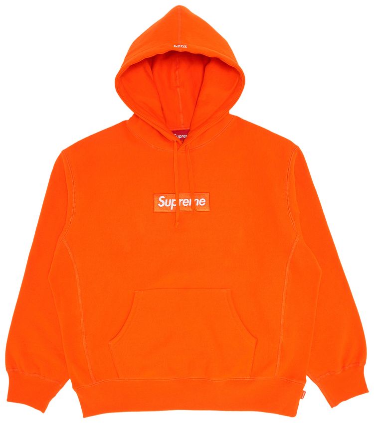 Supreme Box Logo Hooded Sweatshirt Dark Orange