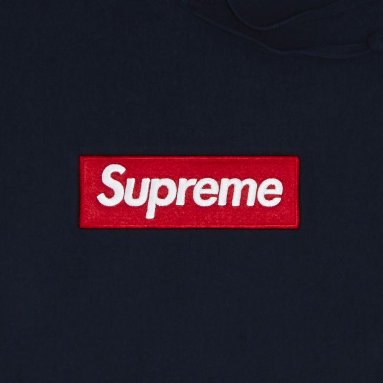 Supreme Box Logo Hooded Sweatshirt Navy