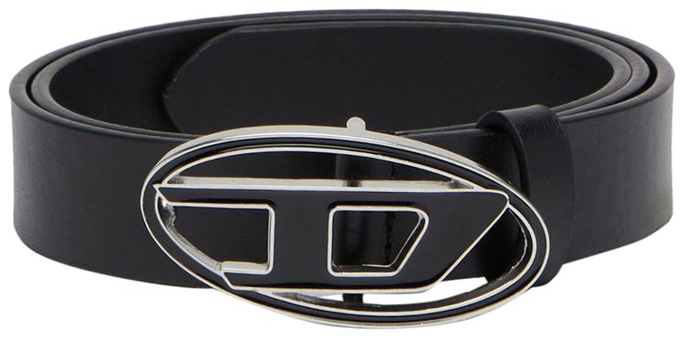 Diesel B 1DR Leather Belt Black