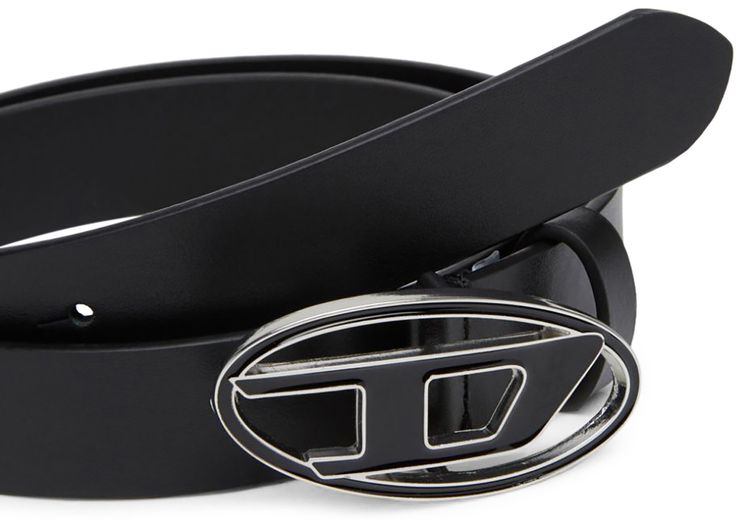 Diesel B 1DR Leather Belt Black