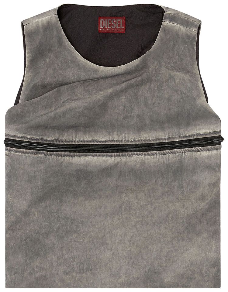 Diesel Bubble Top With Utility Pocket Grey