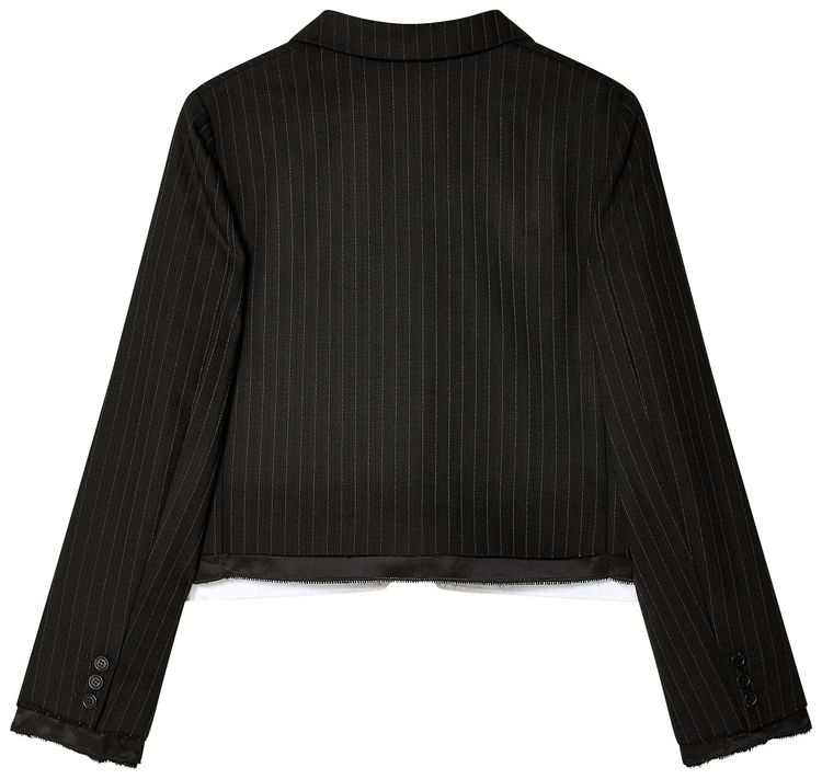 Miu Miu Pinstripe Suit Jacket Black