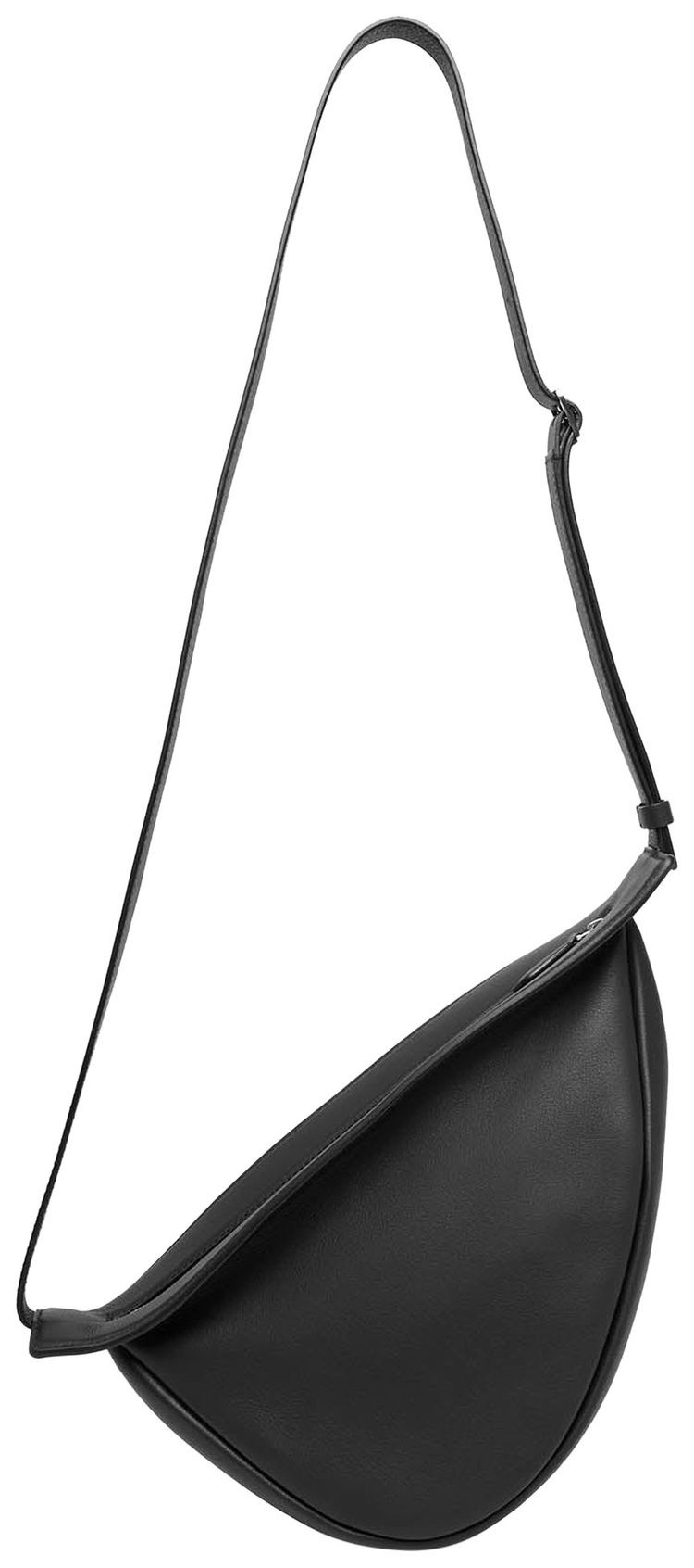 The Row Slouchy Banana Small Leather Bag Black