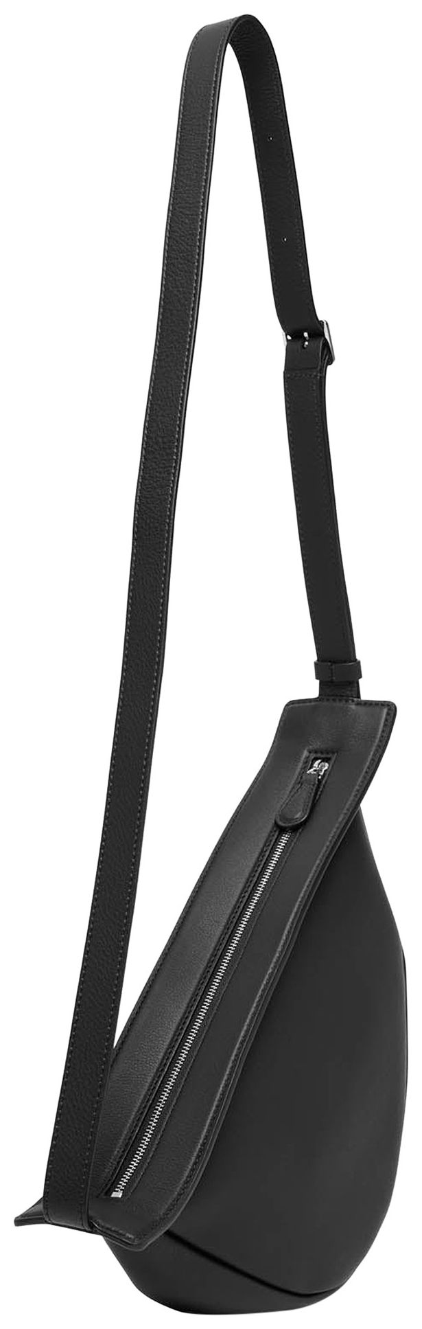 The Row Slouchy Banana Small Leather Bag Black