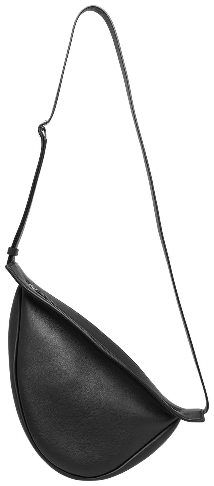 The Row Slouchy Banana Small Leather Bag Black