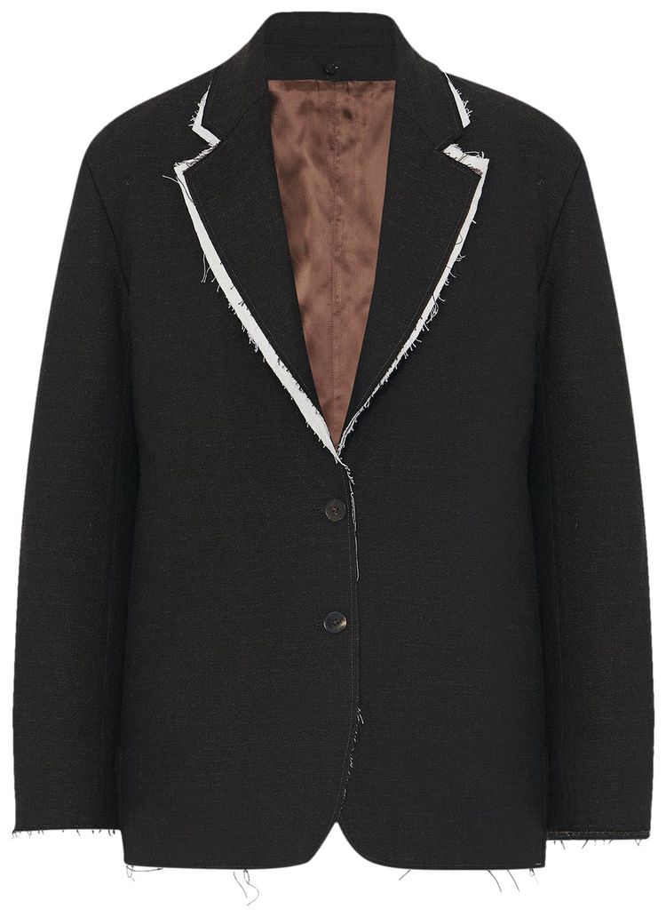 The Row Lysandre Jacket Dark Brown Melange