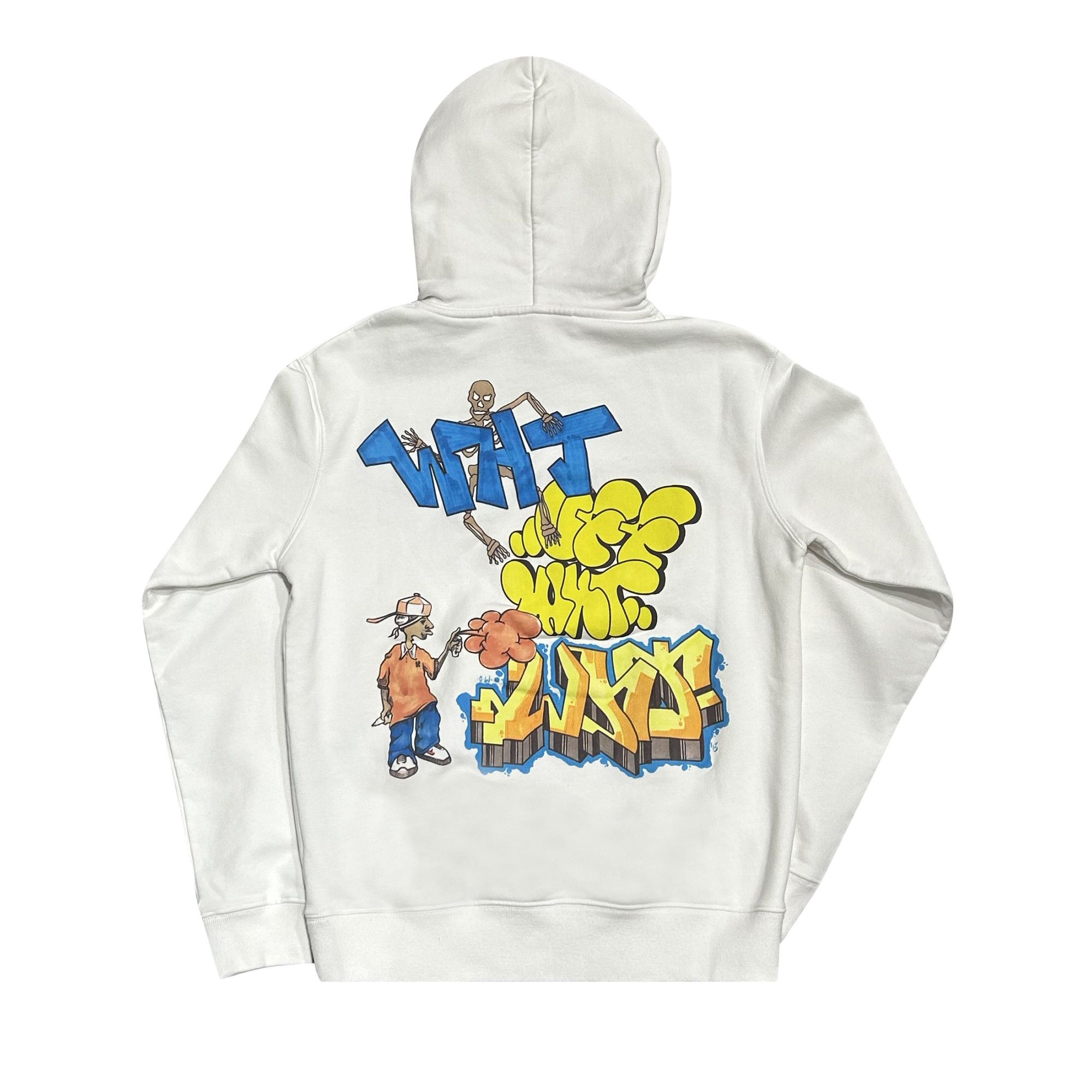 Buy Off-White Spray Graffiti Pupp Slim Hoodie 'White/Multicolor
