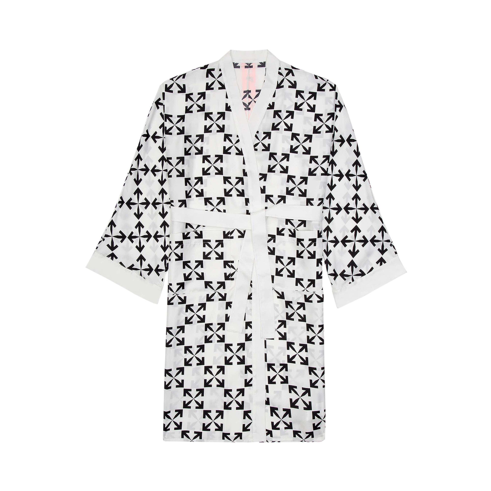 Buy Off-White Arrow Pattern Robe 'Black/White