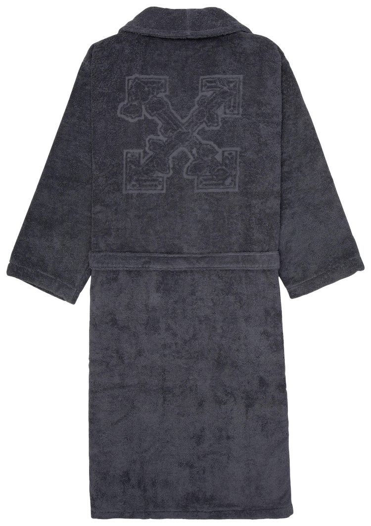 Off White Arrow Leaves Bathrobe Grey