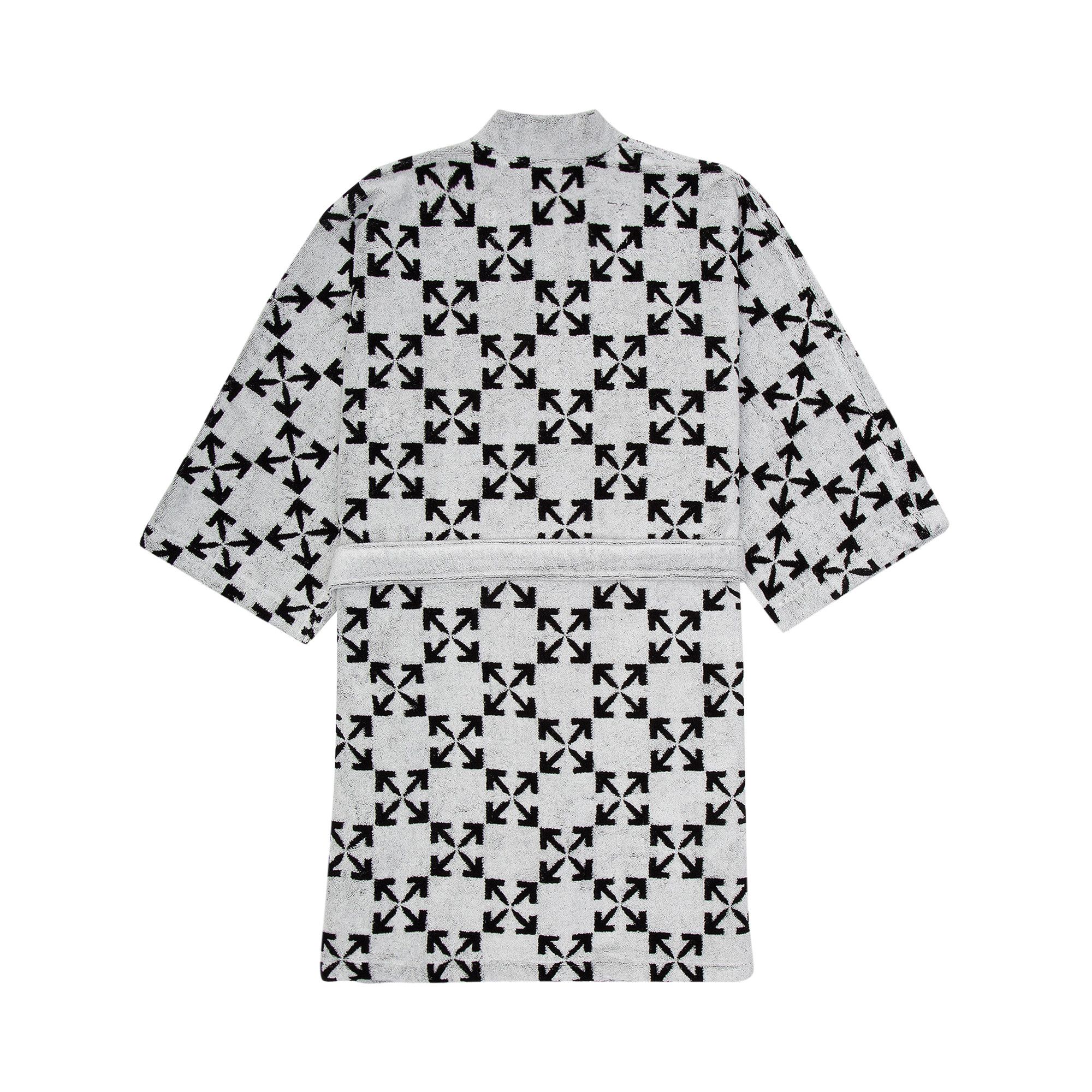 Buy Off-White Arrow Pattern Bathrobe 'Black/White
