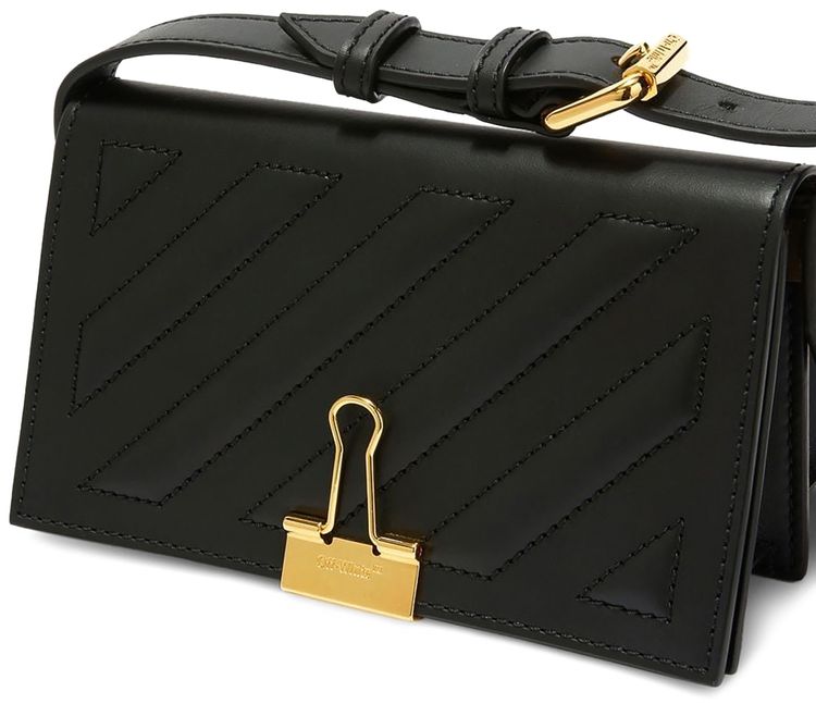 Off White Cross 21 Shoulder Bag BlackGold