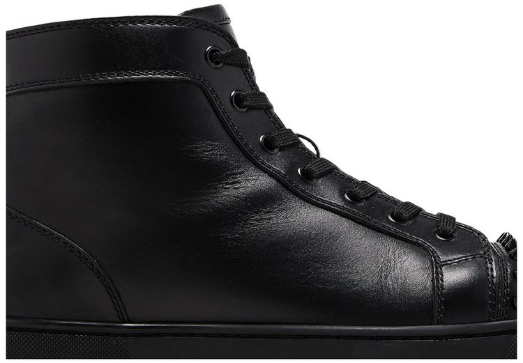 Christian Louboutin Louis Flat Calf Spikes Black