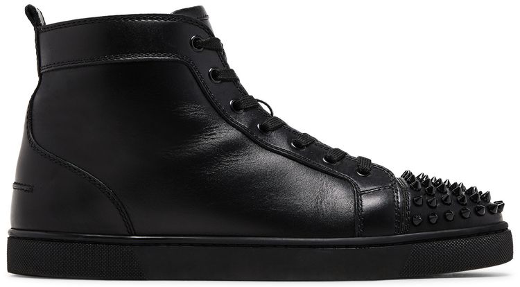 Christian Louboutin Louis Flat Calf Spikes Black