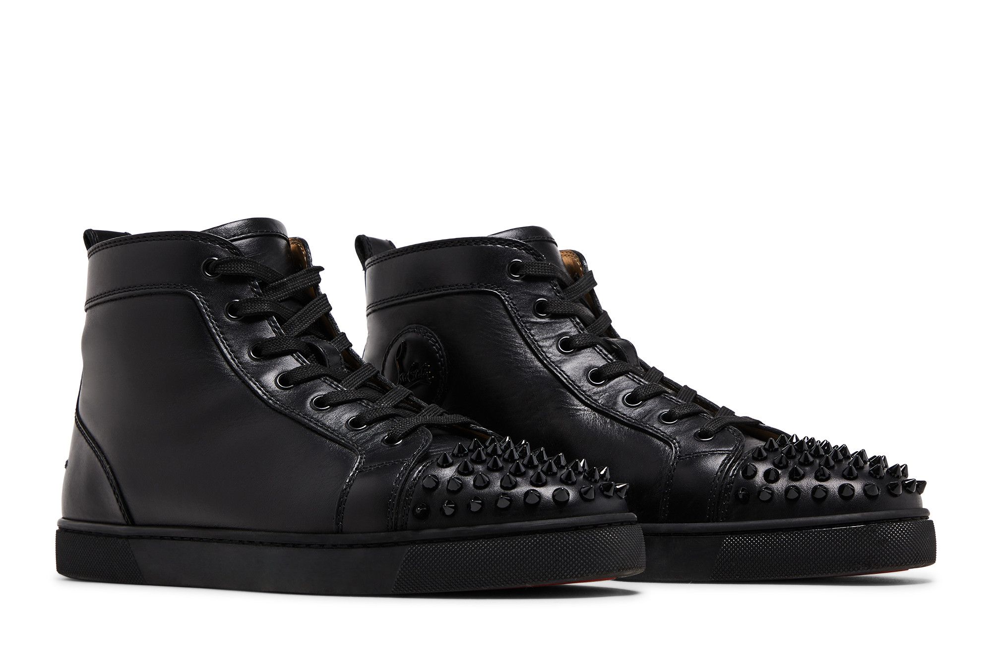 Buy Christian Louboutin Louis Flat Calf Spikes 'Black' - 1151061