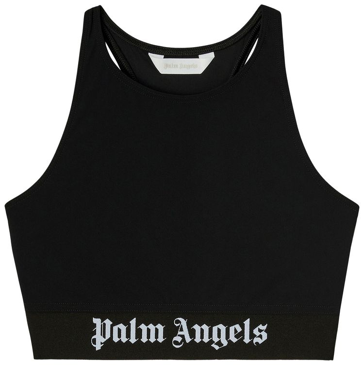 Palm Angels Classic Logo Sport Top Black White