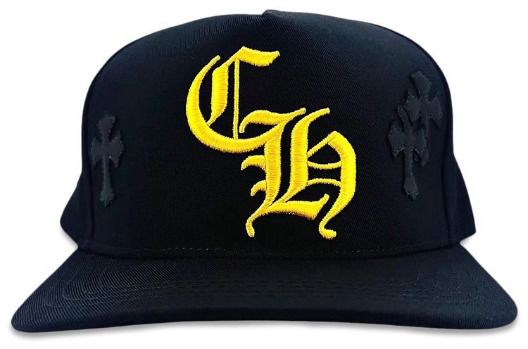 Chrome Hearts Cross Patch Baseball Hat BlackYellow
