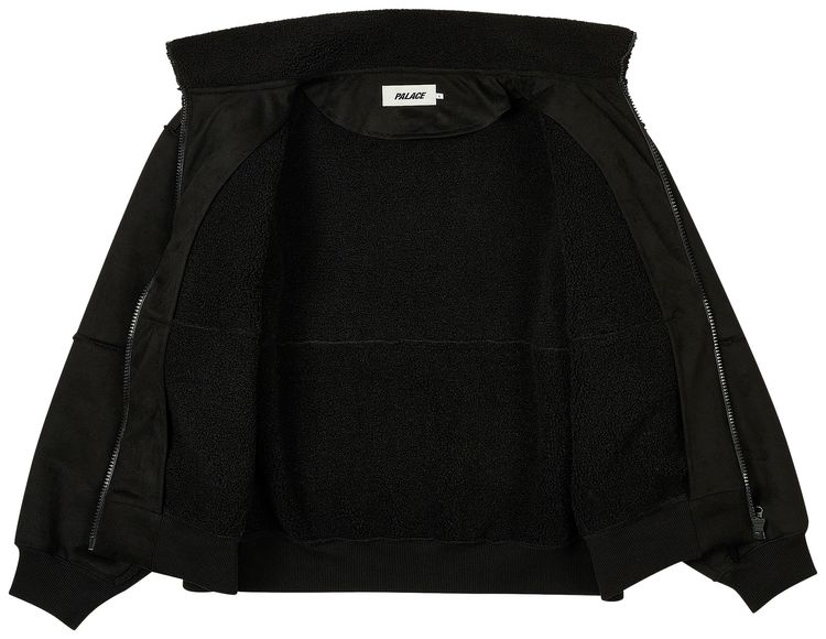 Palace Sherpa Faux Suede Funnel Black